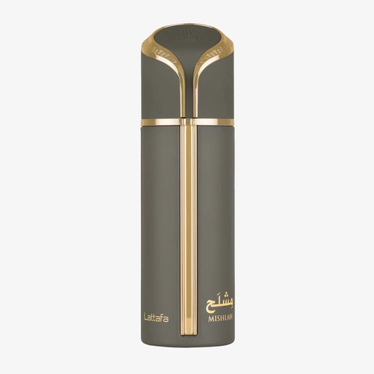 Lattafa Mishlah Eau de Parfum Flasche mit goldfarbenem Verschluss und eleganter Verpackung, Excellence Duft für Damen und Herren