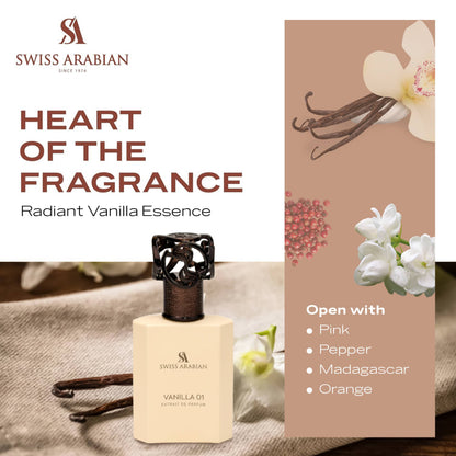 SWISS ARABIAN - Swiss Arabian Vanilla 01 Extrait de Parfum for Women 75ml - Fragrance On A Barrel