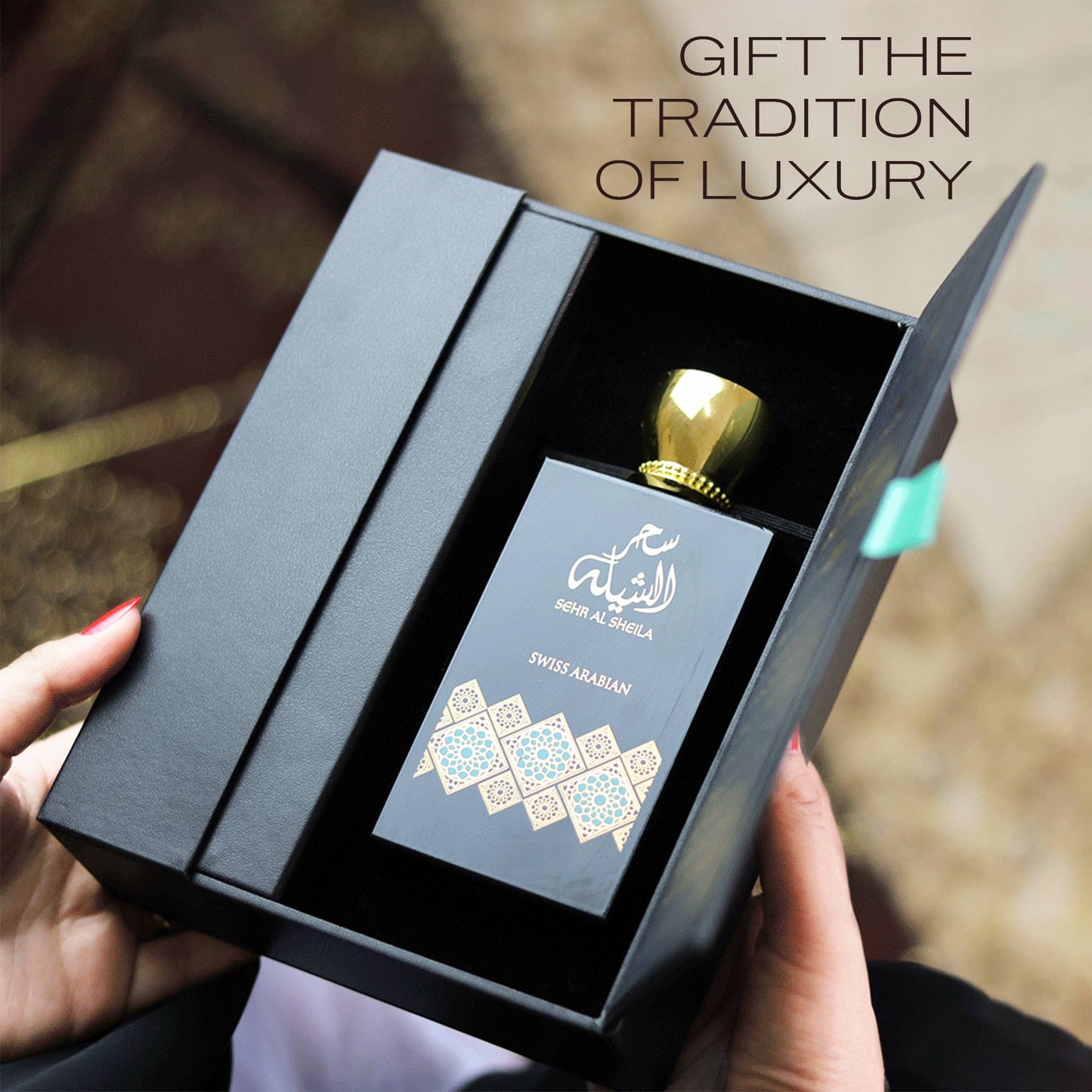 SWISS ARABIAN Sehr Al Sheila Eau de Parfum Flasche mit eleganter Verpackung, orientalischer Duft, 100 ml.