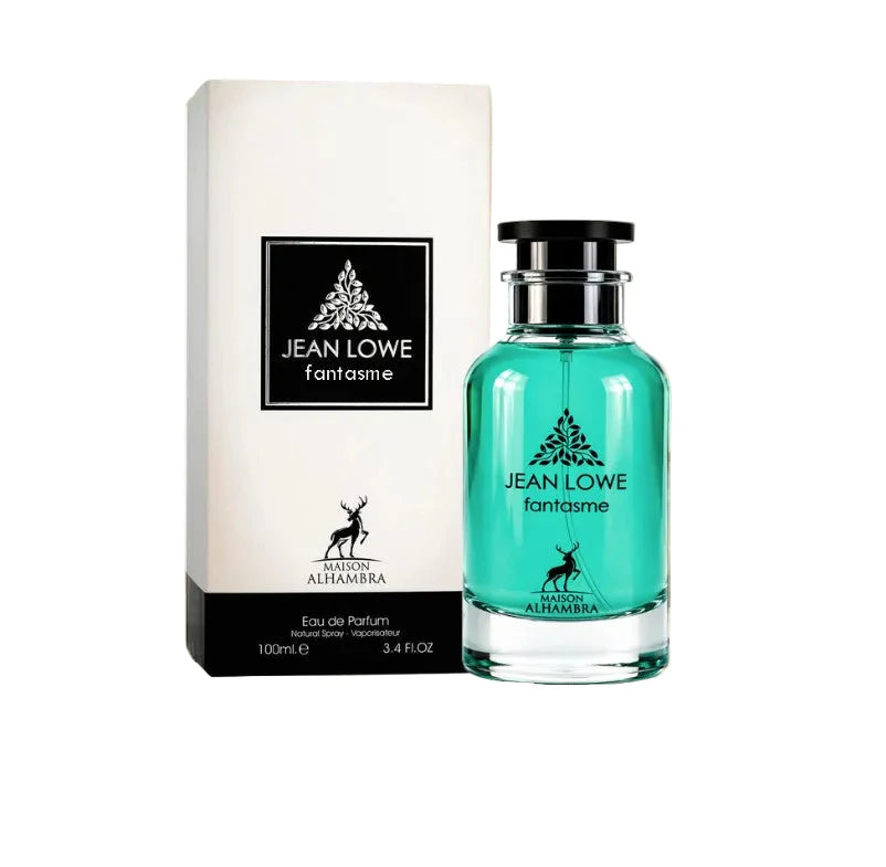 Maison Alhambra Jean Lowe Fantasme Eau de Parfum Flasche mit eleganter Verpackung, 100 ml, in stilvollem Design.