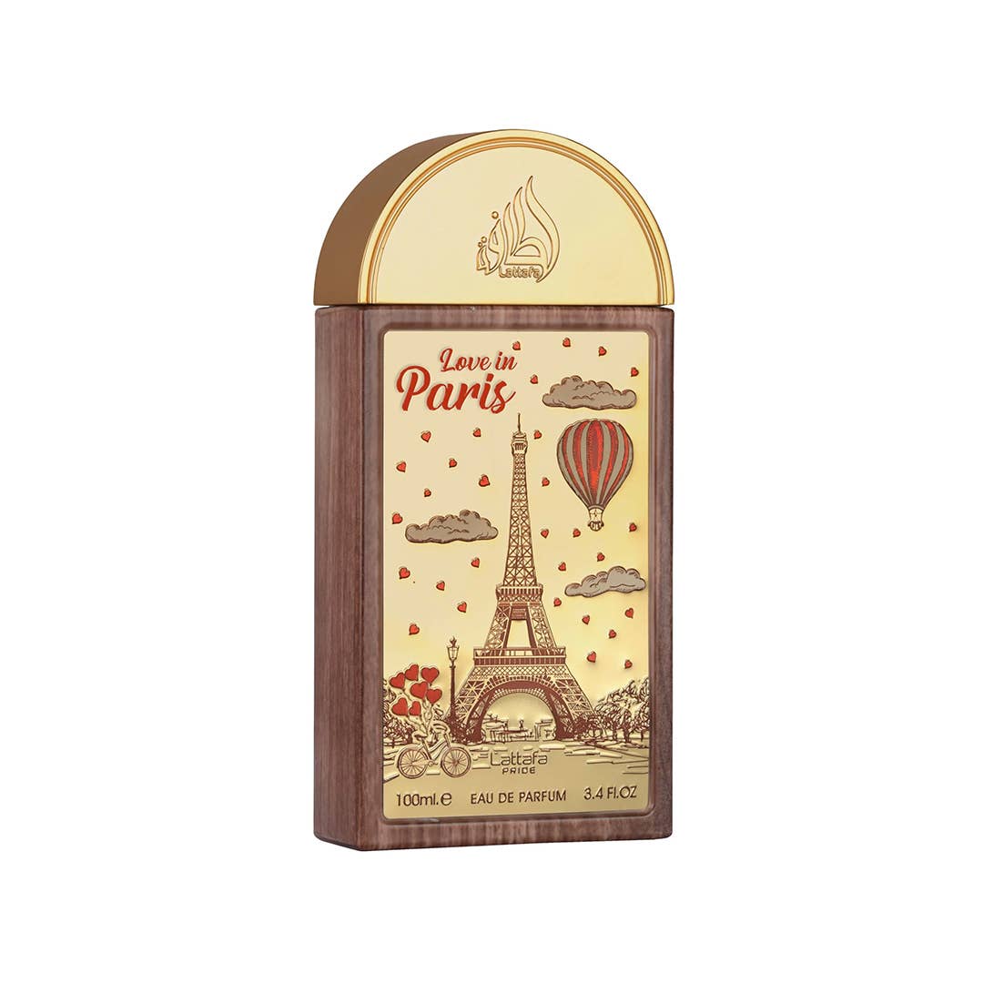 Düfte von Lattafa Pride: Love in Paris Parfümflasche mit eleganter Verpackung, ideal für Damen, französischer Duft mit blumigen Noten