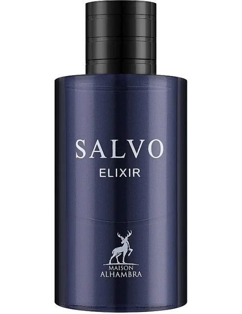 Maison Alhambra Salvo Elixir Eau de Parfum Flasche mit 60ml, elegantes Design und aromatischer Duft.
